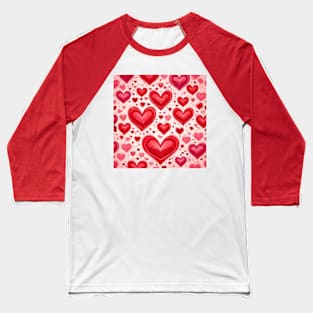 Red hearts pattern,red hearts pattern gift ideas,red hearts pattern gift for her tote bag kids tee and more Baseball T-Shirt